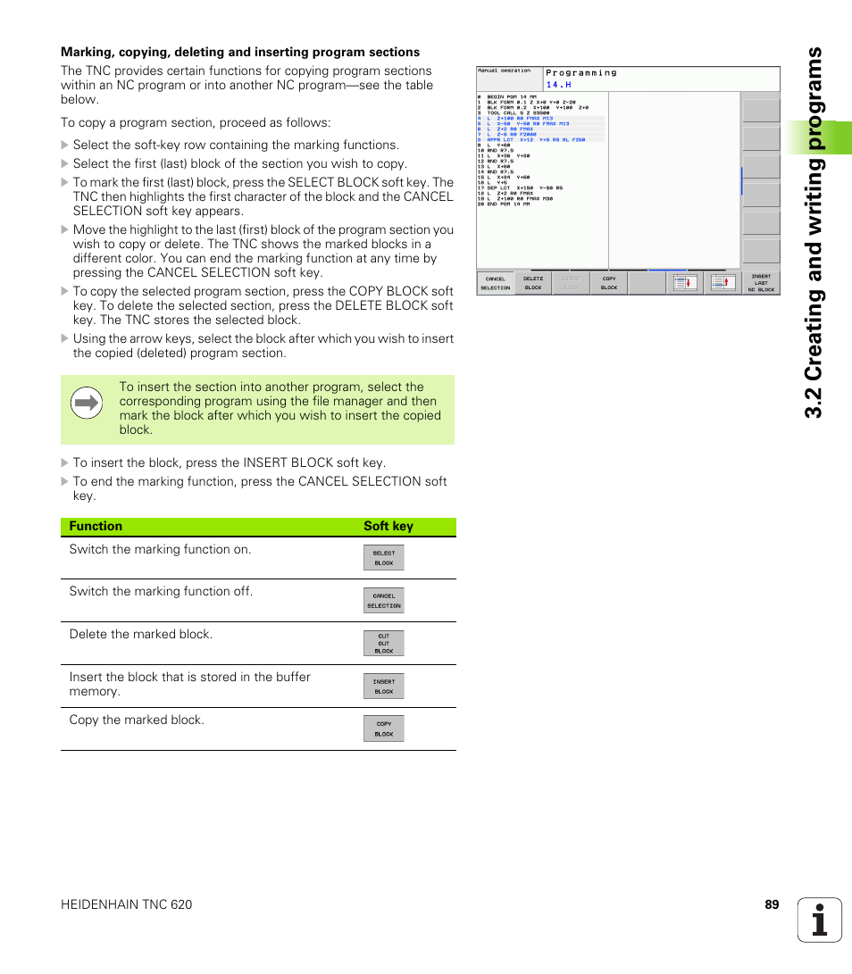 2 cr eating and wr iting pr ogr a ms | HEIDENHAIN TNC 620 (73498x-01) ISO programming User Manual | Page 89 / 497