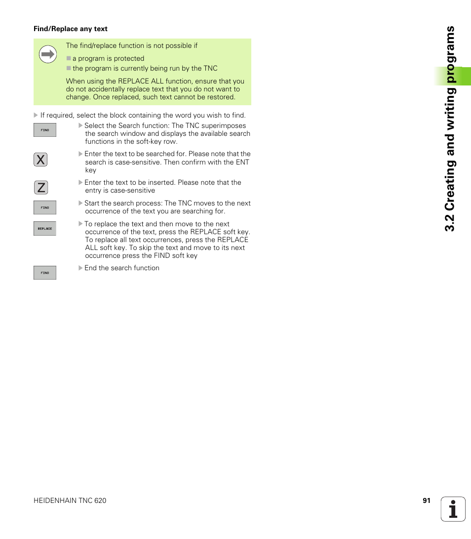 2 cr eating and wr iting pr ogr a ms | HEIDENHAIN TNC 620 (73498x-01) ISO programming User Manual | Page 91 / 497