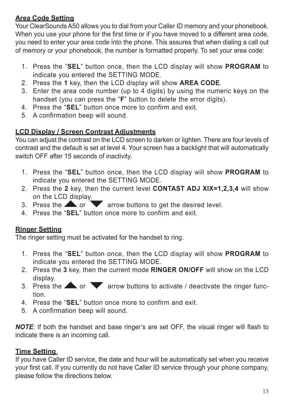ClearSounds A50 User Manual | Page 15 / 89