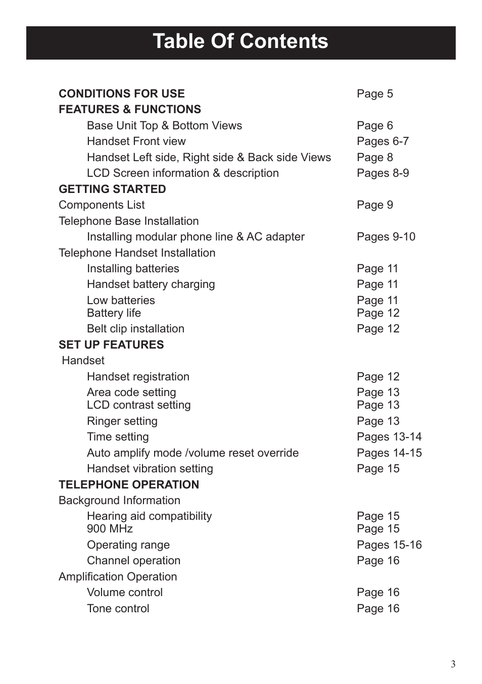 ClearSounds A50 User Manual | Page 3 / 89