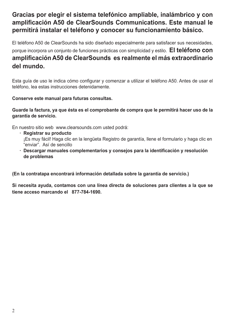ClearSounds A50 User Manual | Page 62 / 89