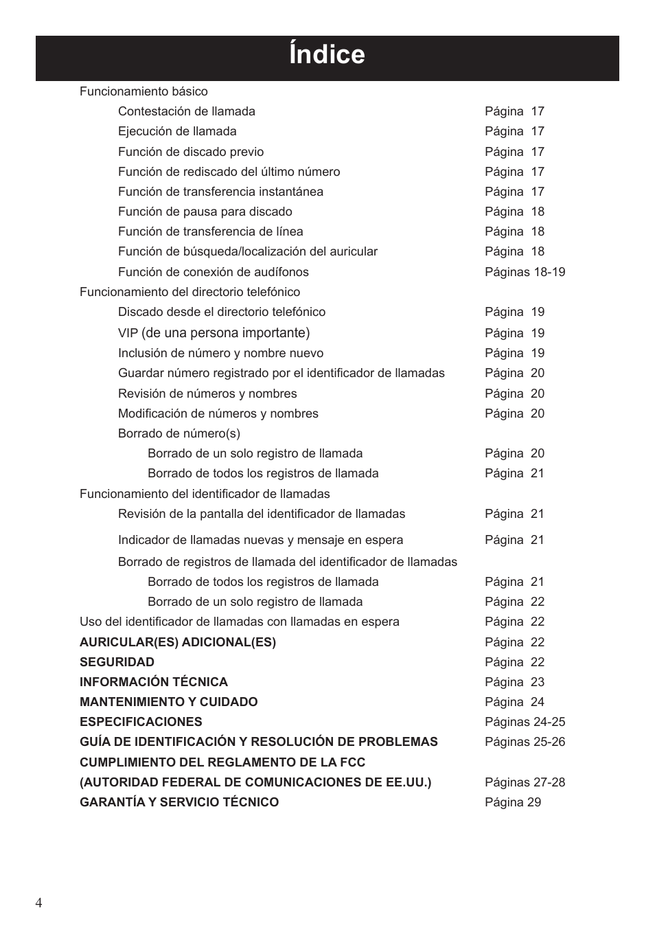 Índice | ClearSounds A50 User Manual | Page 64 / 89