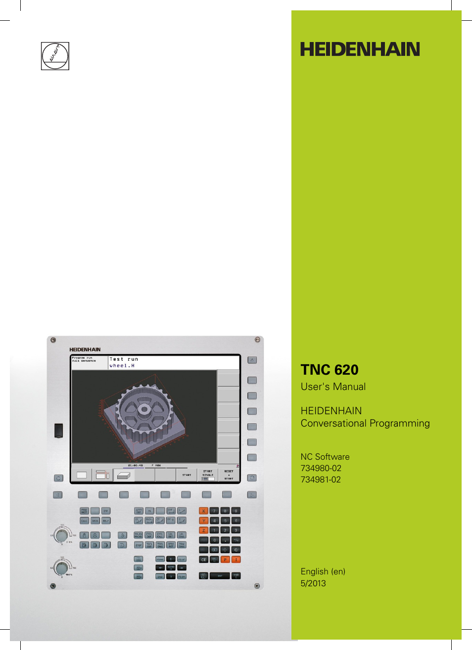 HEIDENHAIN TNC 620 (73498x-02) User Manual | 599 pages