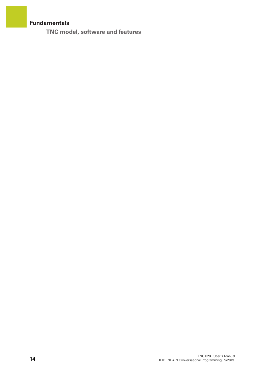 HEIDENHAIN TNC 620 (73498x-02) User Manual | Page 14 / 599