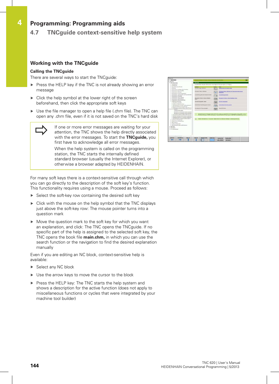 Working with the tncguide | HEIDENHAIN TNC 620 (73498x-02) User Manual | Page 144 / 599