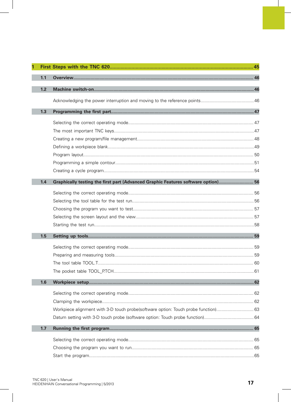 HEIDENHAIN TNC 620 (73498x-02) User Manual | Page 17 / 599