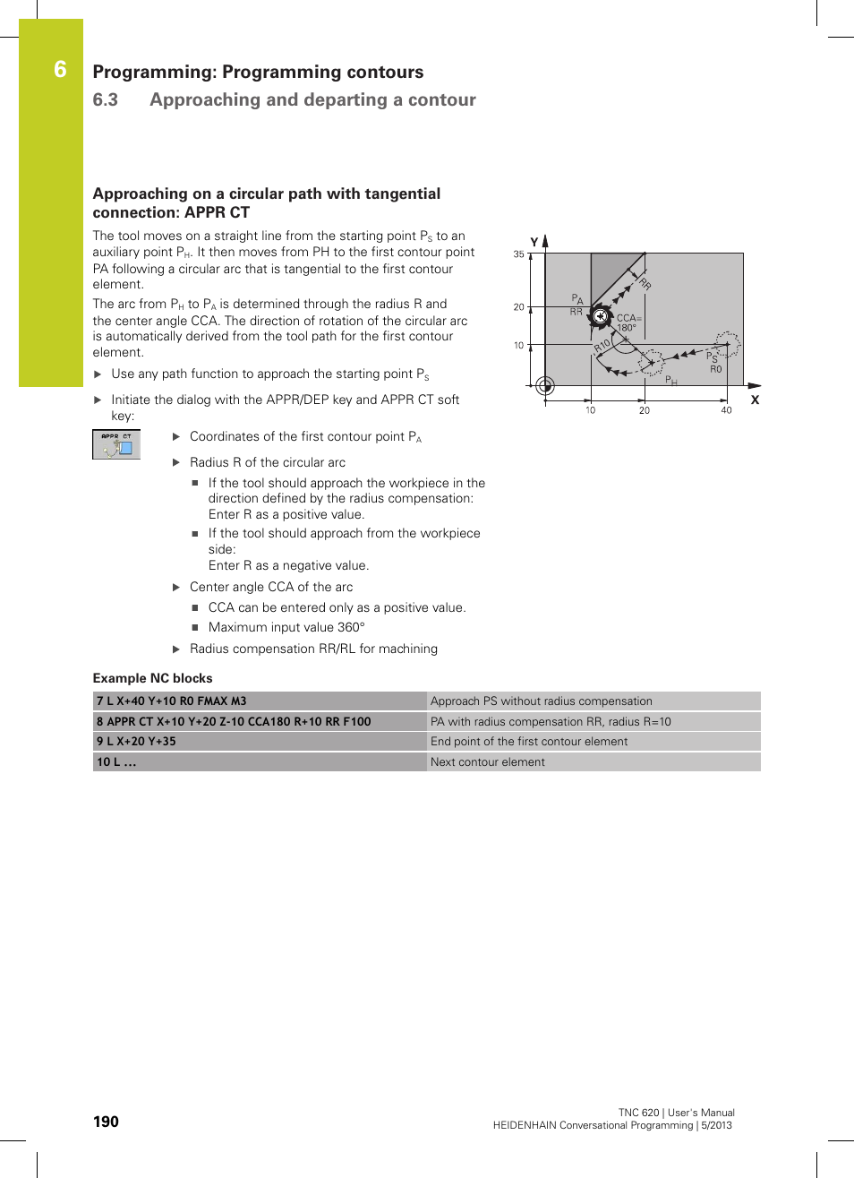 HEIDENHAIN TNC 620 (73498x-02) User Manual | Page 190 / 599