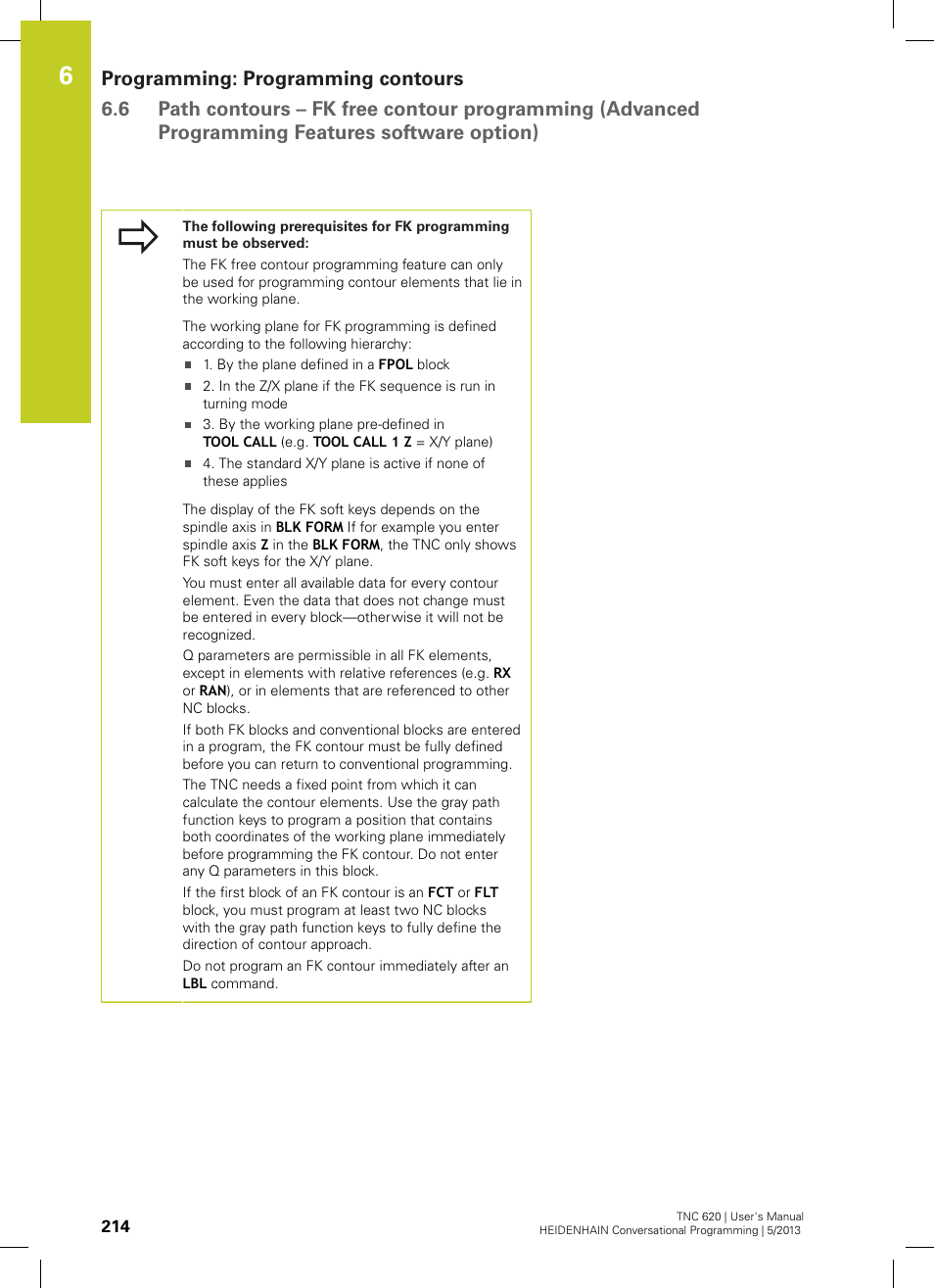 HEIDENHAIN TNC 620 (73498x-02) User Manual | Page 214 / 599