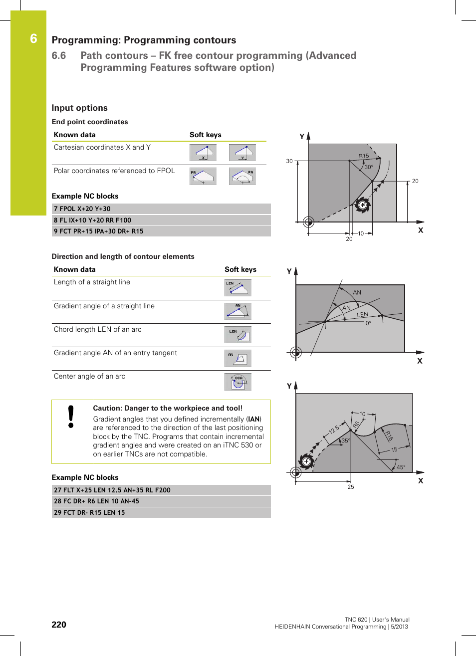 Input options | HEIDENHAIN TNC 620 (73498x-02) User Manual | Page 220 / 599