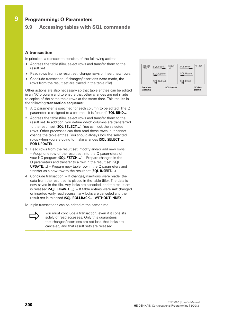 A transaction | HEIDENHAIN TNC 620 (73498x-02) User Manual | Page 300 / 599