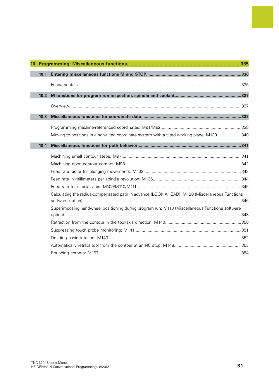 HEIDENHAIN TNC 620 (73498x-02) User Manual | Page 31 / 599