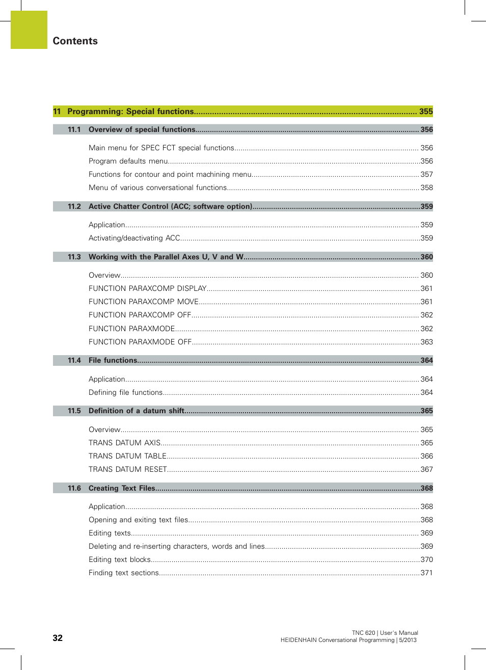 HEIDENHAIN TNC 620 (73498x-02) User Manual | Page 32 / 599