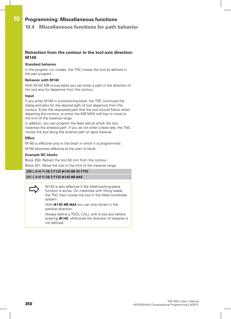 HEIDENHAIN TNC 620 (73498x-02) User Manual | Page 350 / 599