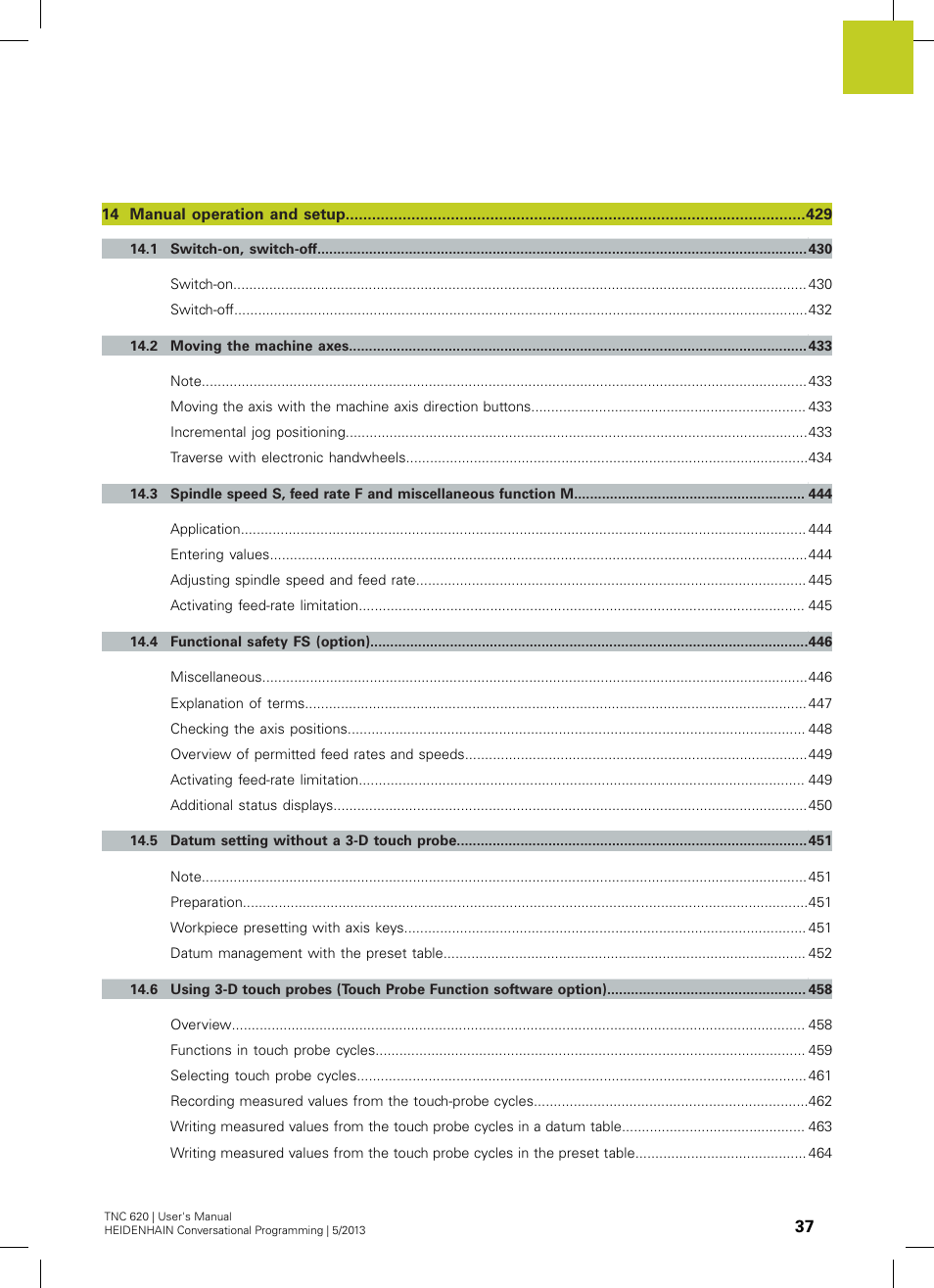 HEIDENHAIN TNC 620 (73498x-02) User Manual | Page 37 / 599