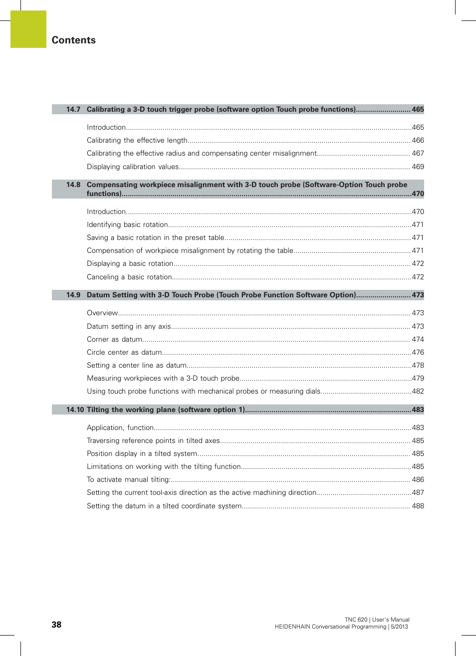 HEIDENHAIN TNC 620 (73498x-02) User Manual | Page 38 / 599