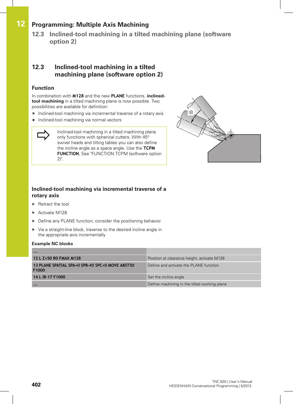 Function | HEIDENHAIN TNC 620 (73498x-02) User Manual | Page 402 / 599