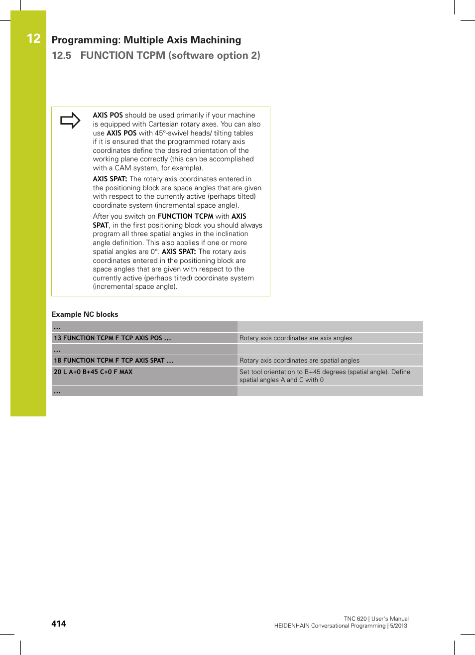 HEIDENHAIN TNC 620 (73498x-02) User Manual | Page 414 / 599