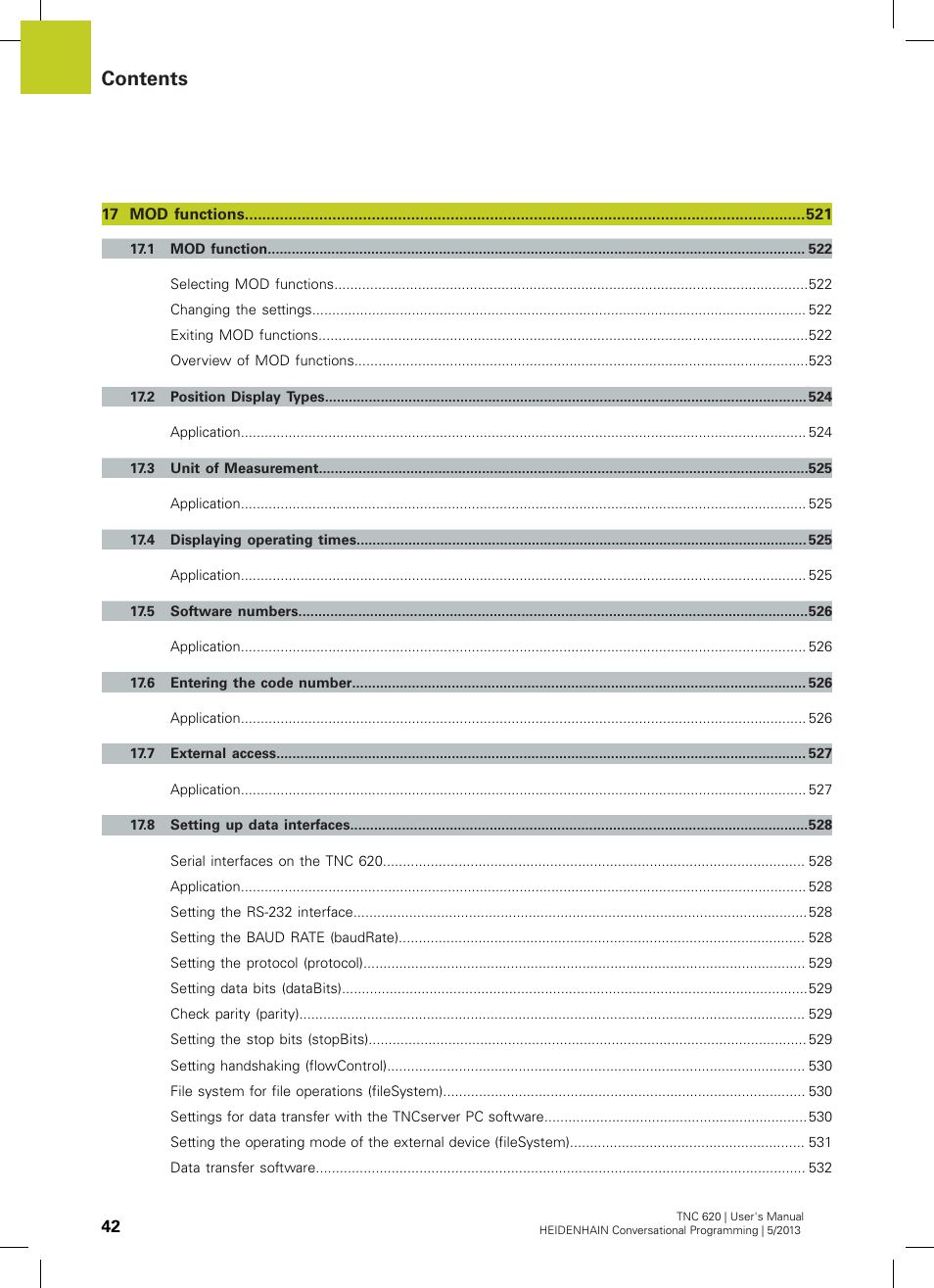 HEIDENHAIN TNC 620 (73498x-02) User Manual | Page 42 / 599