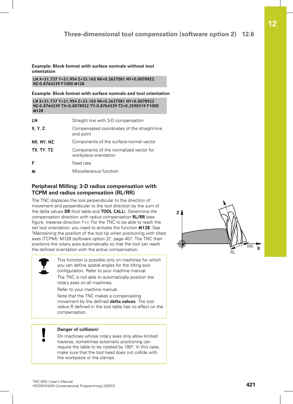 HEIDENHAIN TNC 620 (73498x-02) User Manual | Page 421 / 599