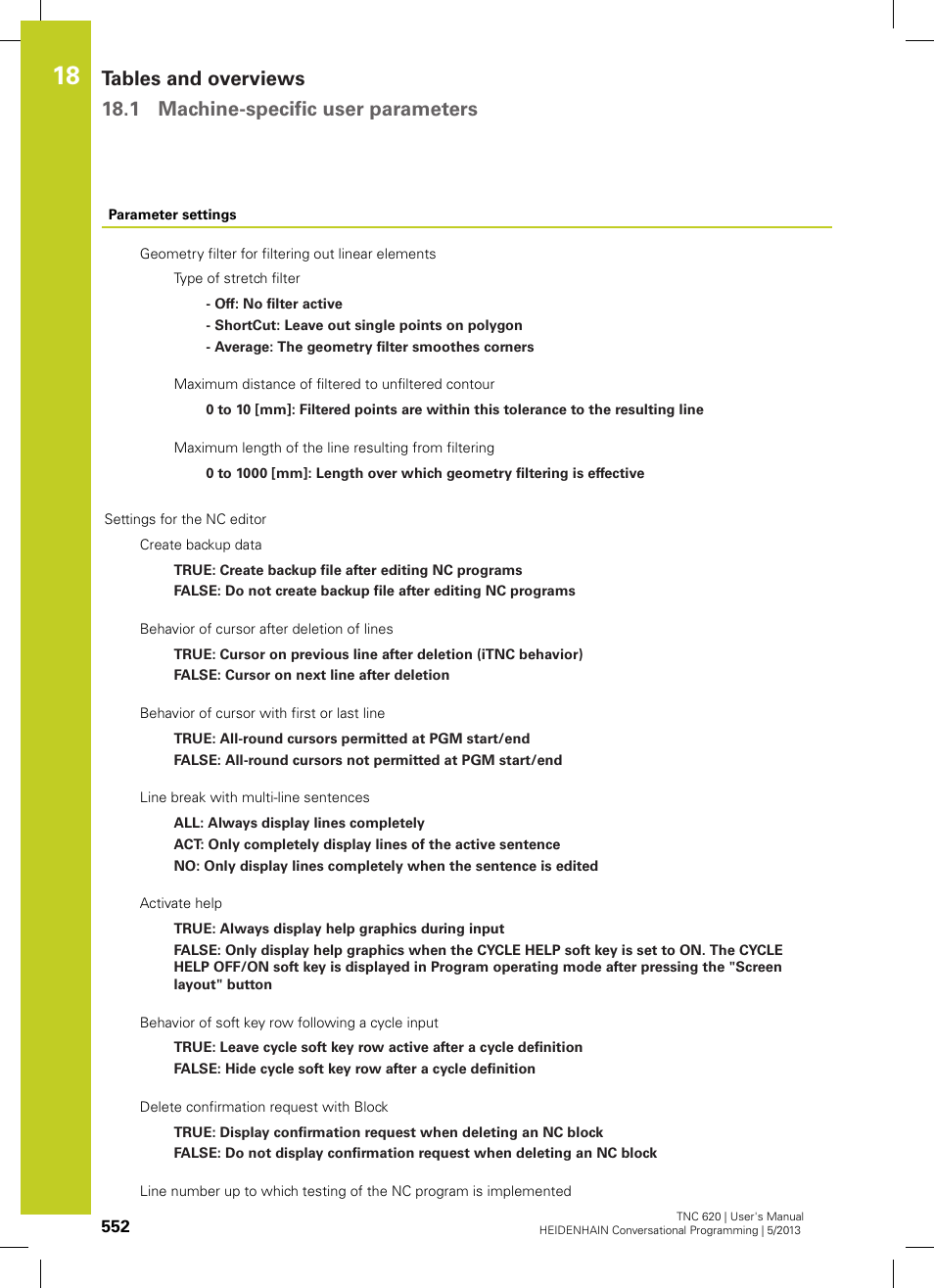 HEIDENHAIN TNC 620 (73498x-02) User Manual | Page 552 / 599