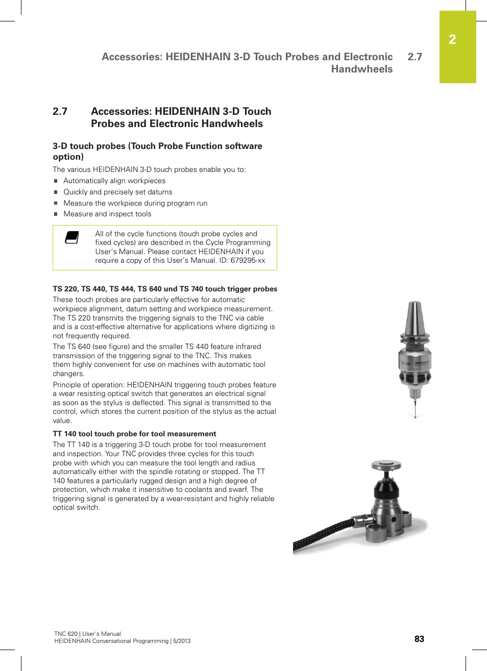 HEIDENHAIN TNC 620 (73498x-02) User Manual | Page 83 / 599