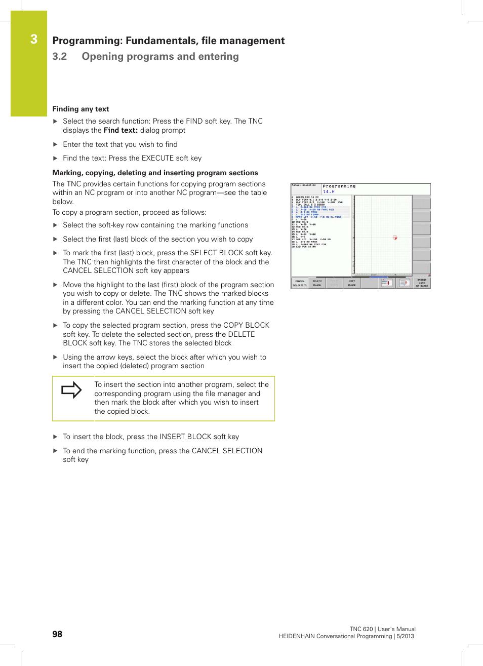 HEIDENHAIN TNC 620 (73498x-02) User Manual | Page 98 / 599