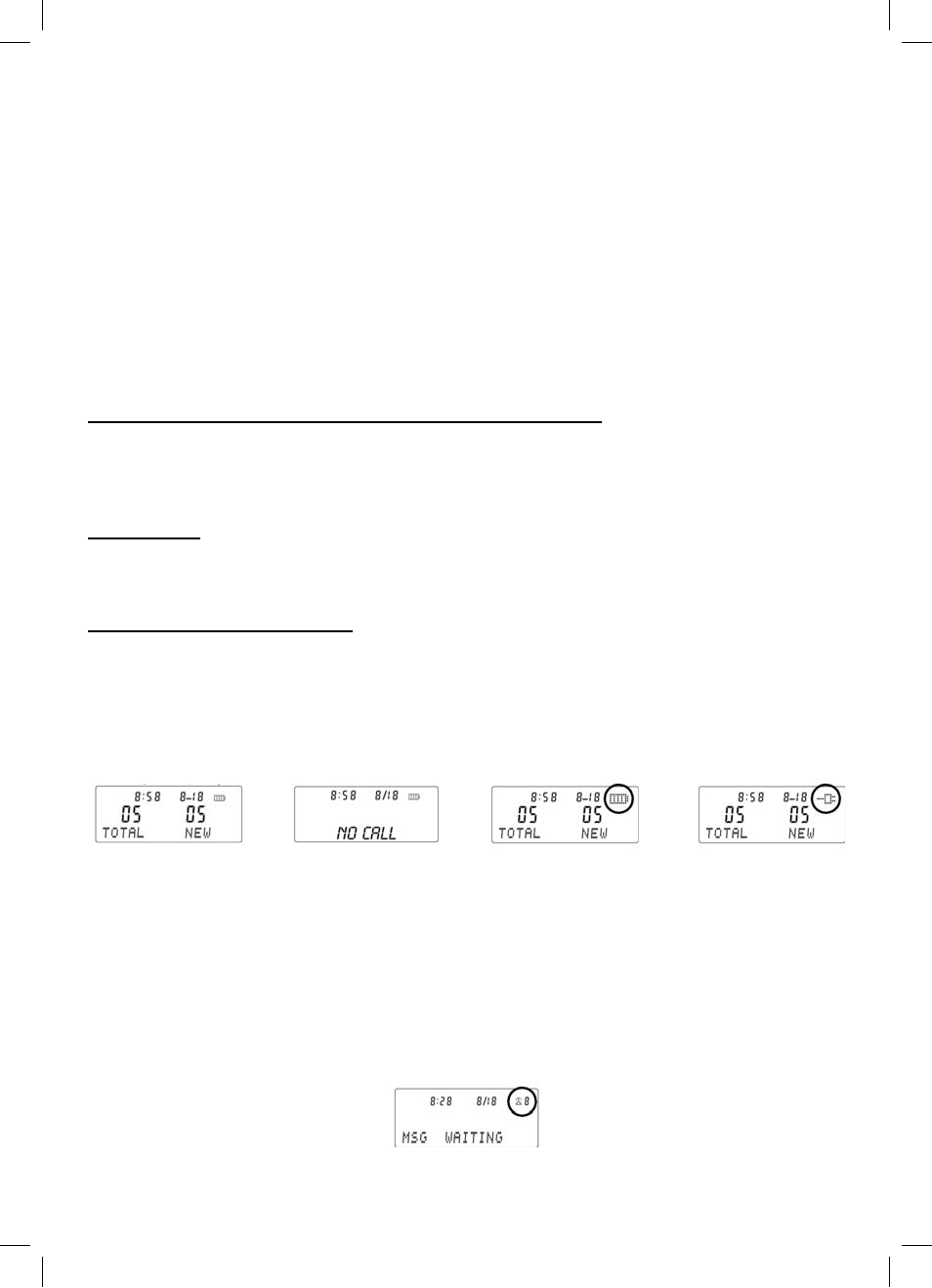 Consultation de l’écran d’affichage, Message en attente | ClearSounds CSC50-ER User Manual | Page 67 / 124