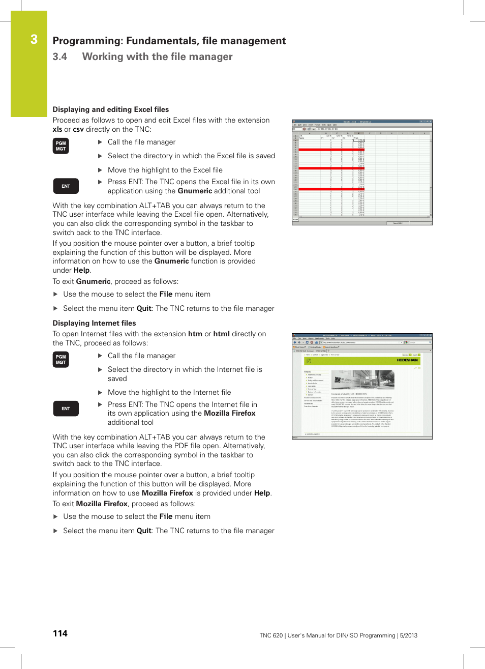 HEIDENHAIN TNC 620 (73498x-02) ISO programming User Manual | Page 114 / 557