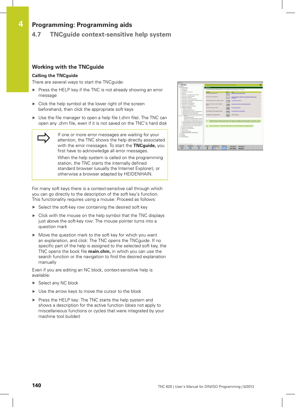 Working with the tncguide | HEIDENHAIN TNC 620 (73498x-02) ISO programming User Manual | Page 140 / 557