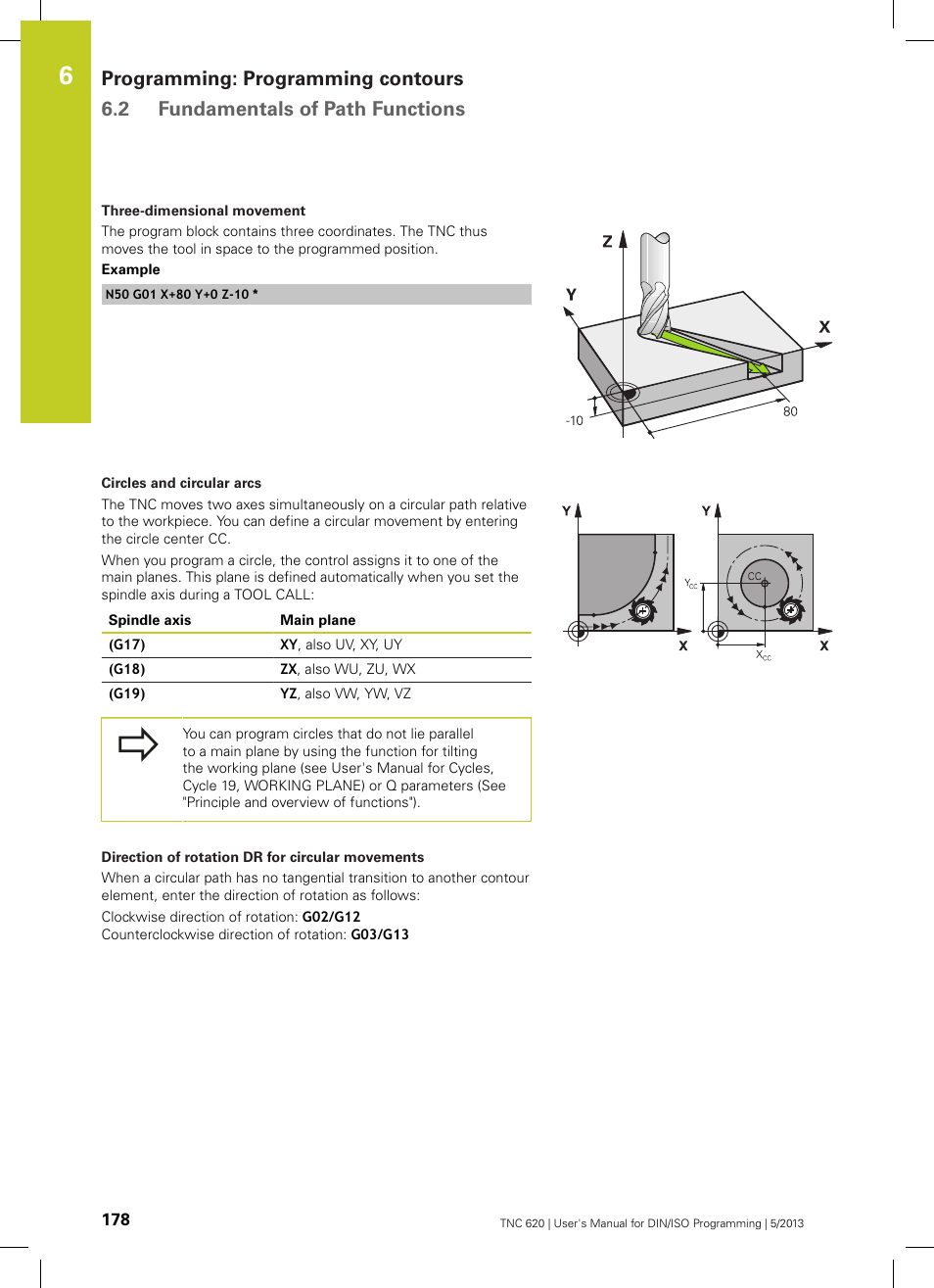 HEIDENHAIN TNC 620 (73498x-02) ISO programming User Manual | Page 178 / 557