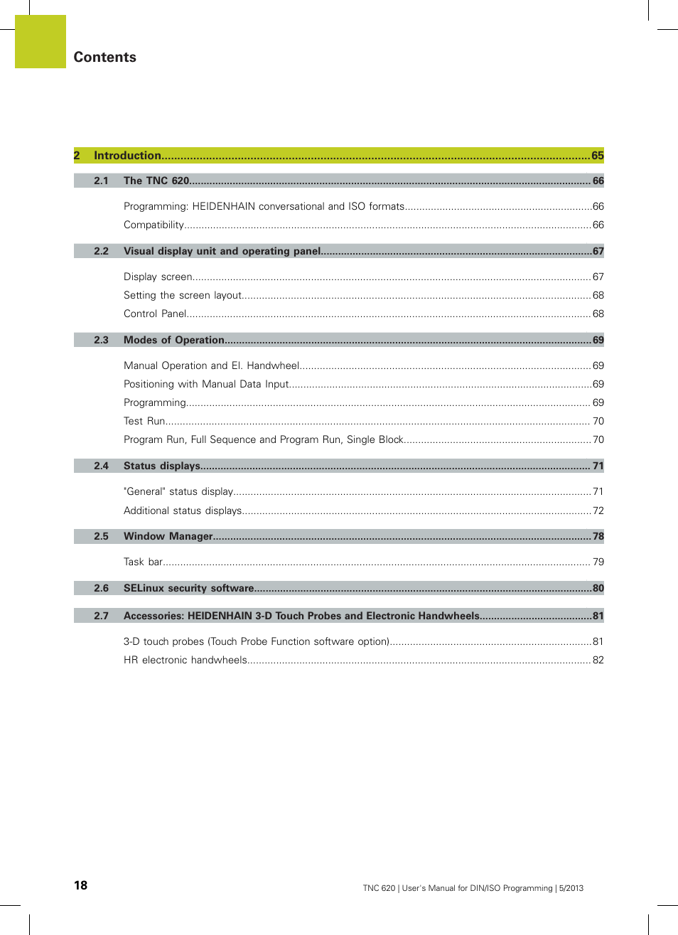 HEIDENHAIN TNC 620 (73498x-02) ISO programming User Manual | Page 18 / 557