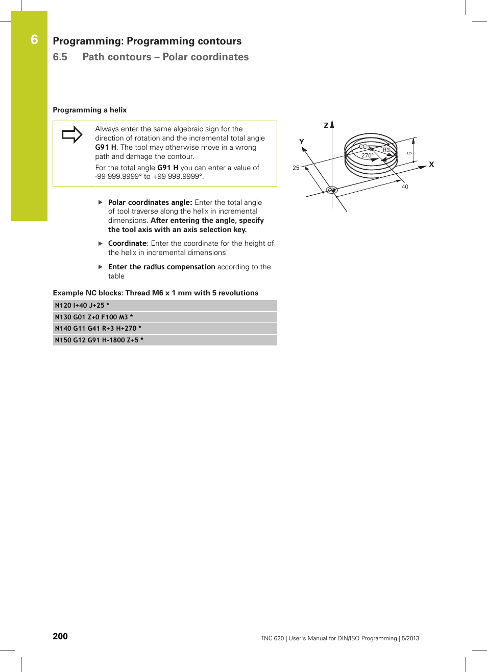 HEIDENHAIN TNC 620 (73498x-02) ISO programming User Manual | Page 200 / 557