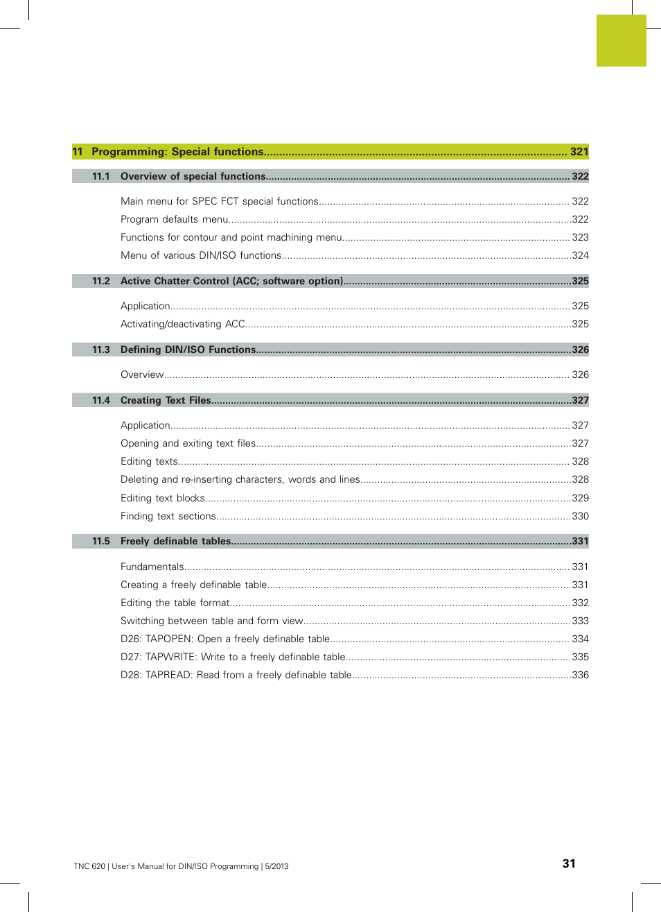 HEIDENHAIN TNC 620 (73498x-02) ISO programming User Manual | Page 31 / 557