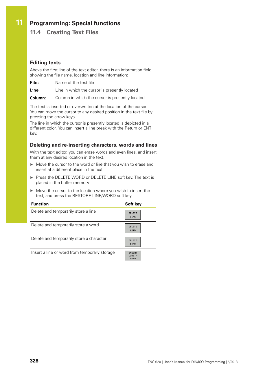 Editing texts | HEIDENHAIN TNC 620 (73498x-02) ISO programming User Manual | Page 328 / 557