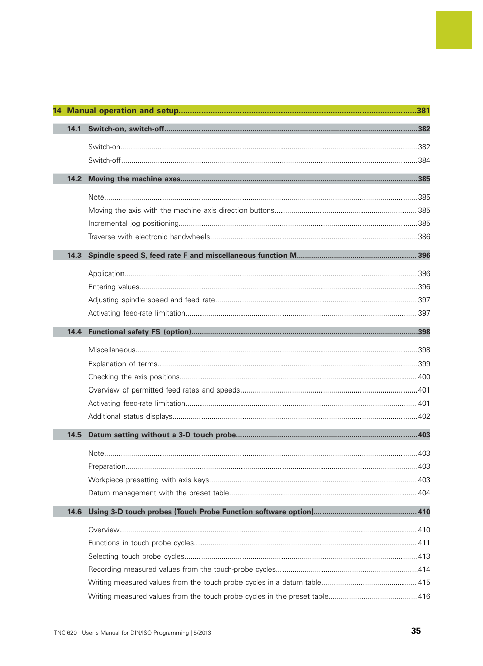 HEIDENHAIN TNC 620 (73498x-02) ISO programming User Manual | Page 35 / 557