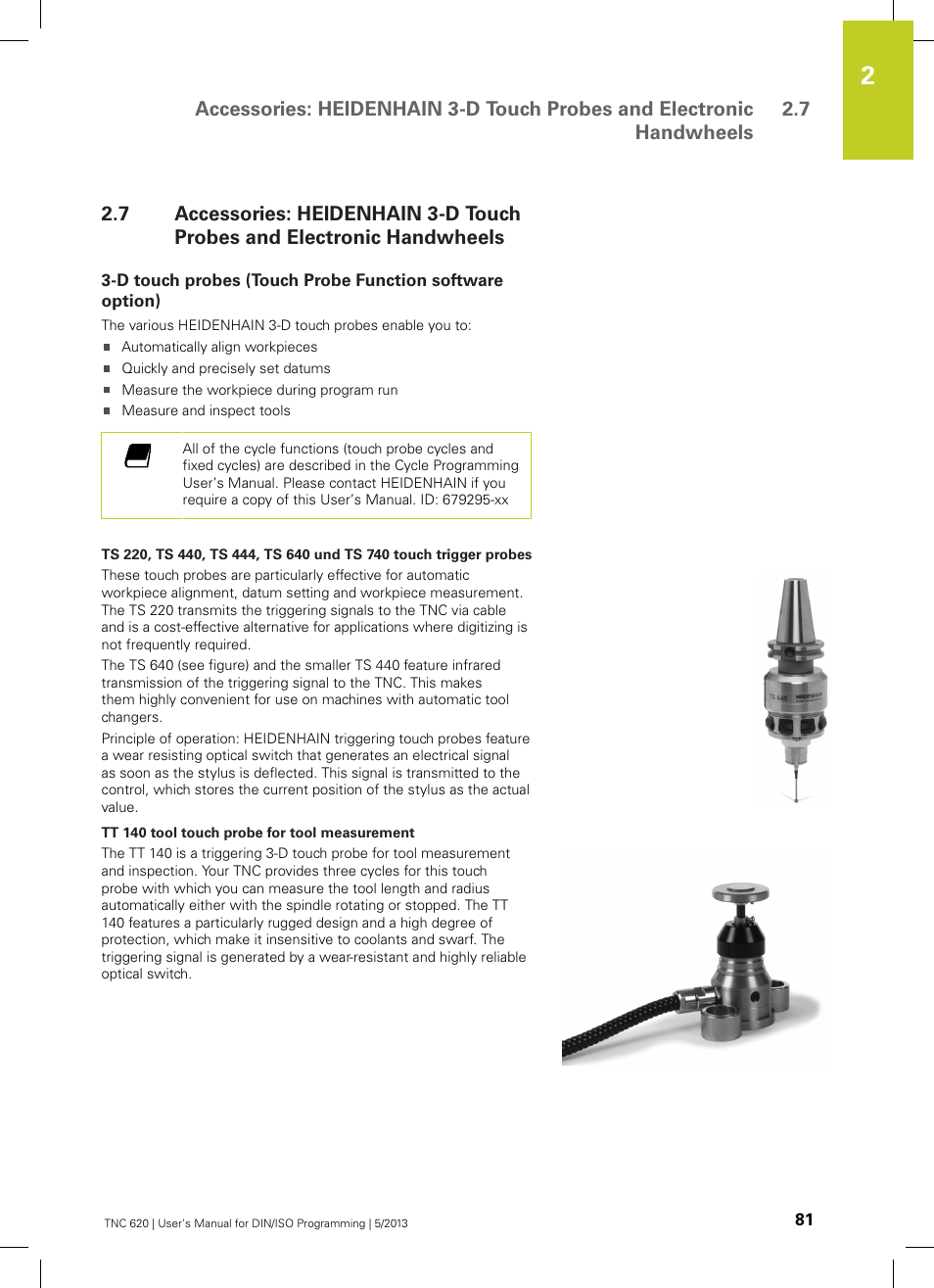 HEIDENHAIN TNC 620 (73498x-02) ISO programming User Manual | Page 81 / 557