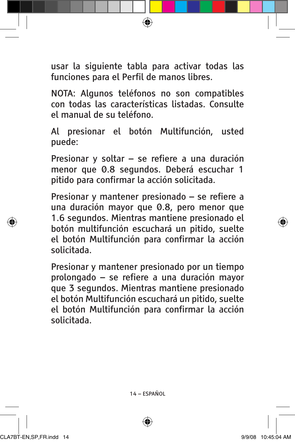 ClearSounds CS-CLA7BT User Manual | Page 38 / 76