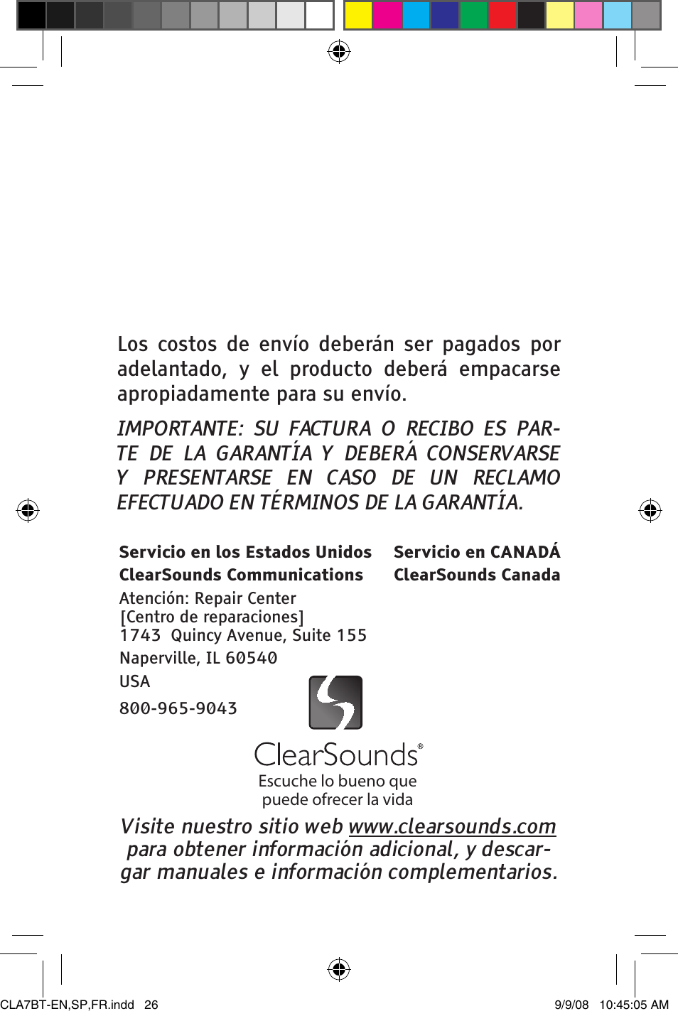 ClearSounds CS-CLA7BT User Manual | Page 50 / 76