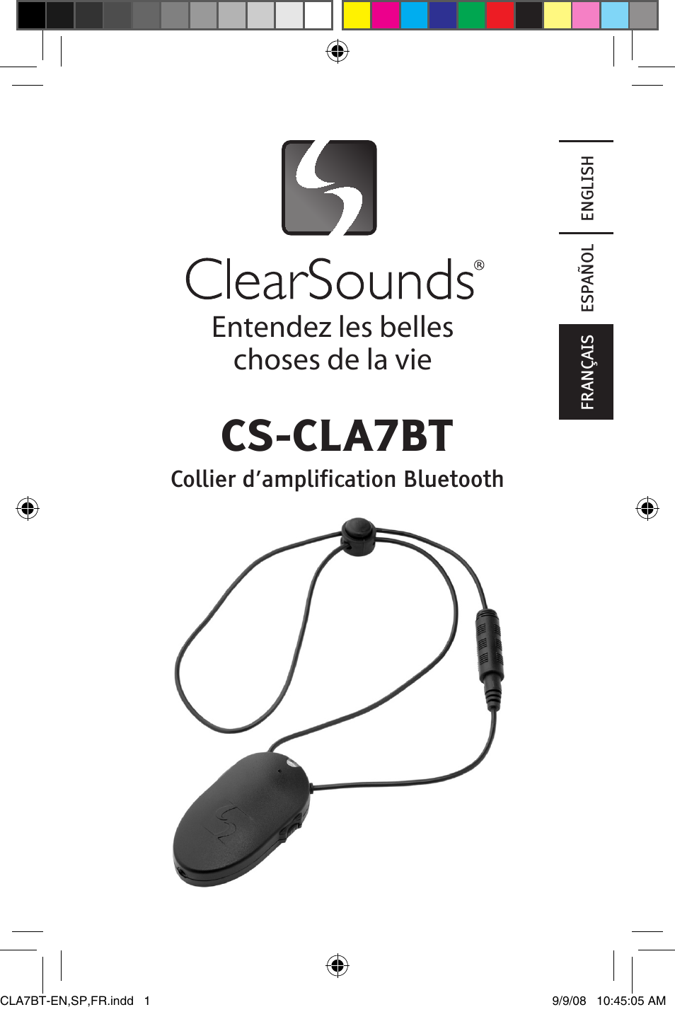 Cs-cla7bt, Entendez les belles choses de la vie, Collier d’amplification bluetooth | ClearSounds CS-CLA7BT User Manual | Page 51 / 76