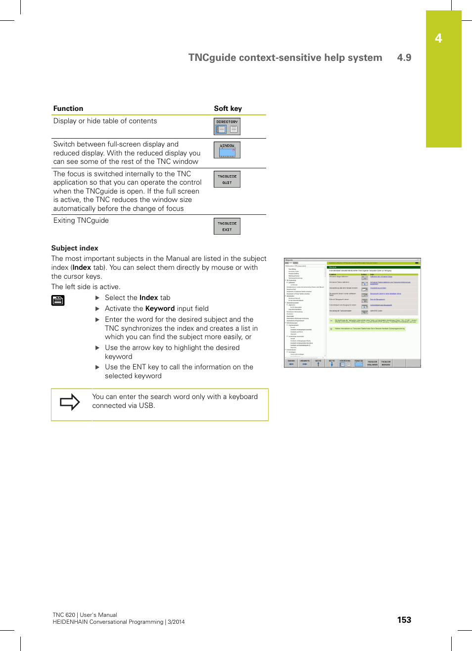 Tncguide context-sensitive help system 4.9 | HEIDENHAIN TNC 620 (81760x-01) User Manual | Page 153 / 616