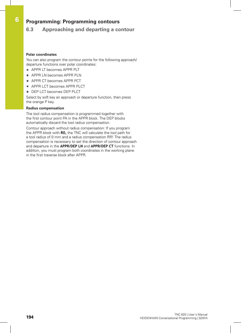 HEIDENHAIN TNC 620 (81760x-01) User Manual | Page 194 / 616