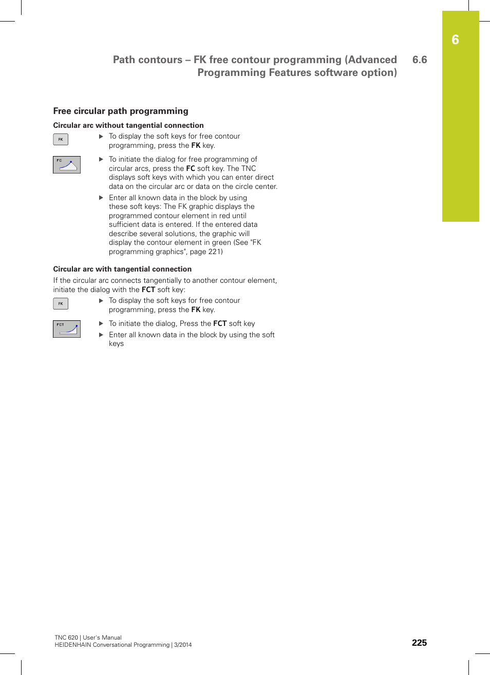 Free circular path programming | HEIDENHAIN TNC 620 (81760x-01) User Manual | Page 225 / 616