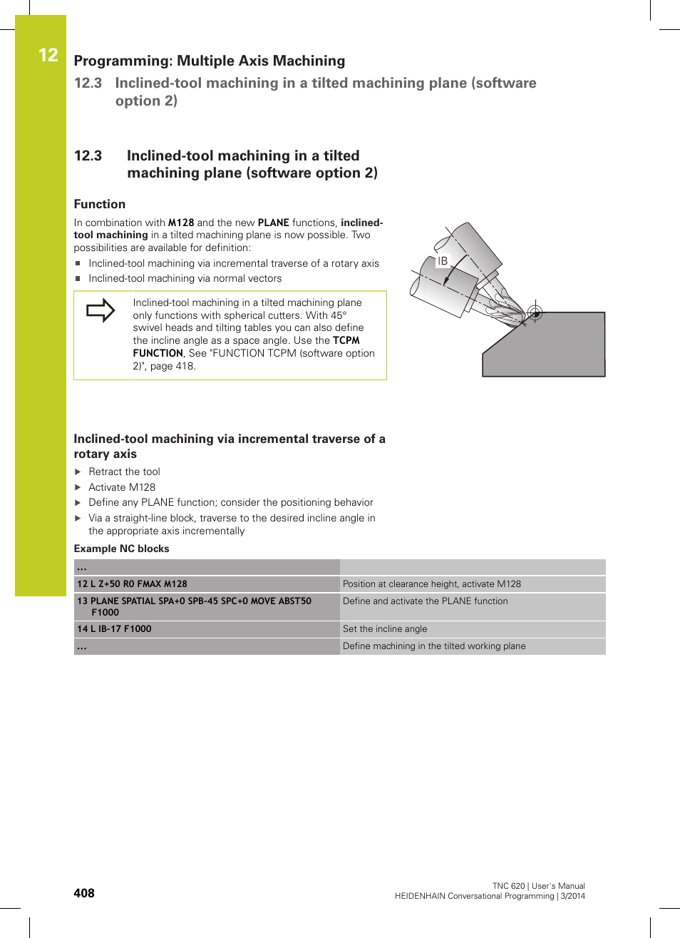 Function | HEIDENHAIN TNC 620 (81760x-01) User Manual | Page 408 / 616