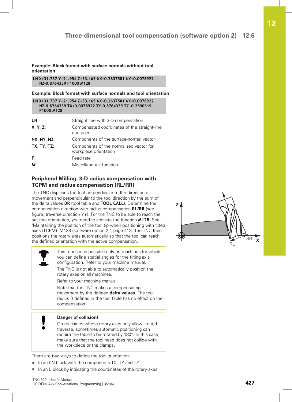 HEIDENHAIN TNC 620 (81760x-01) User Manual | Page 427 / 616