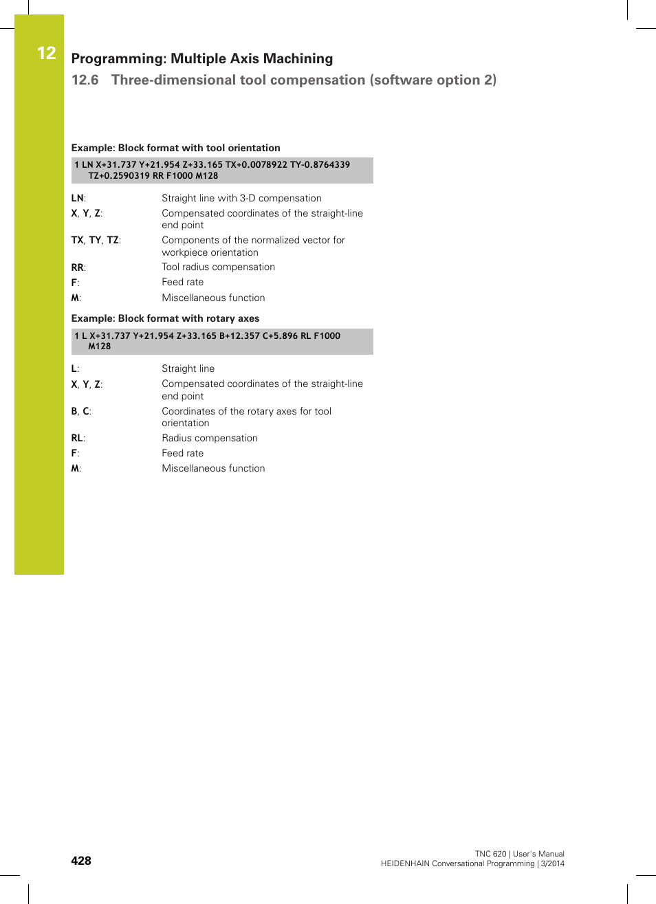 HEIDENHAIN TNC 620 (81760x-01) User Manual | Page 428 / 616