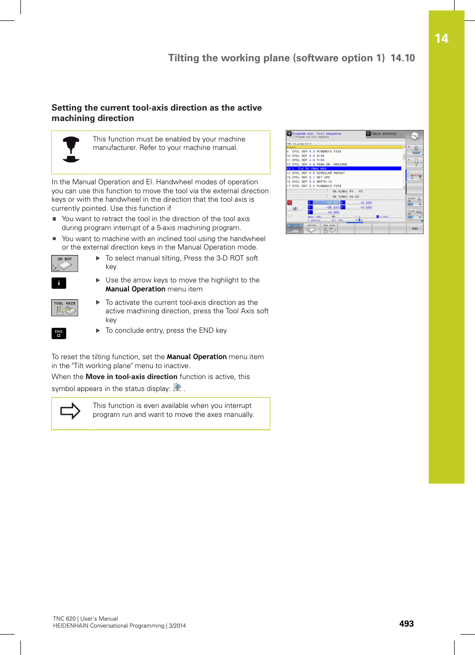 HEIDENHAIN TNC 620 (81760x-01) User Manual | Page 493 / 616