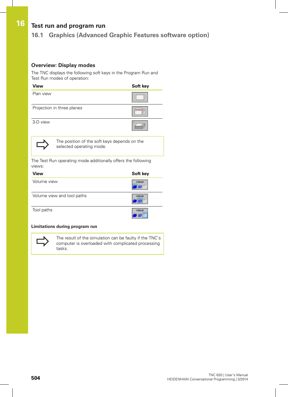 Overview: display modes | HEIDENHAIN TNC 620 (81760x-01) User Manual | Page 504 / 616