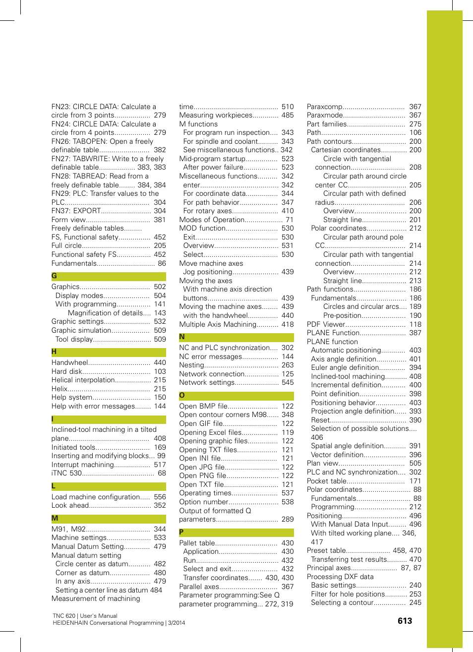 HEIDENHAIN TNC 620 (81760x-01) User Manual | Page 613 / 616