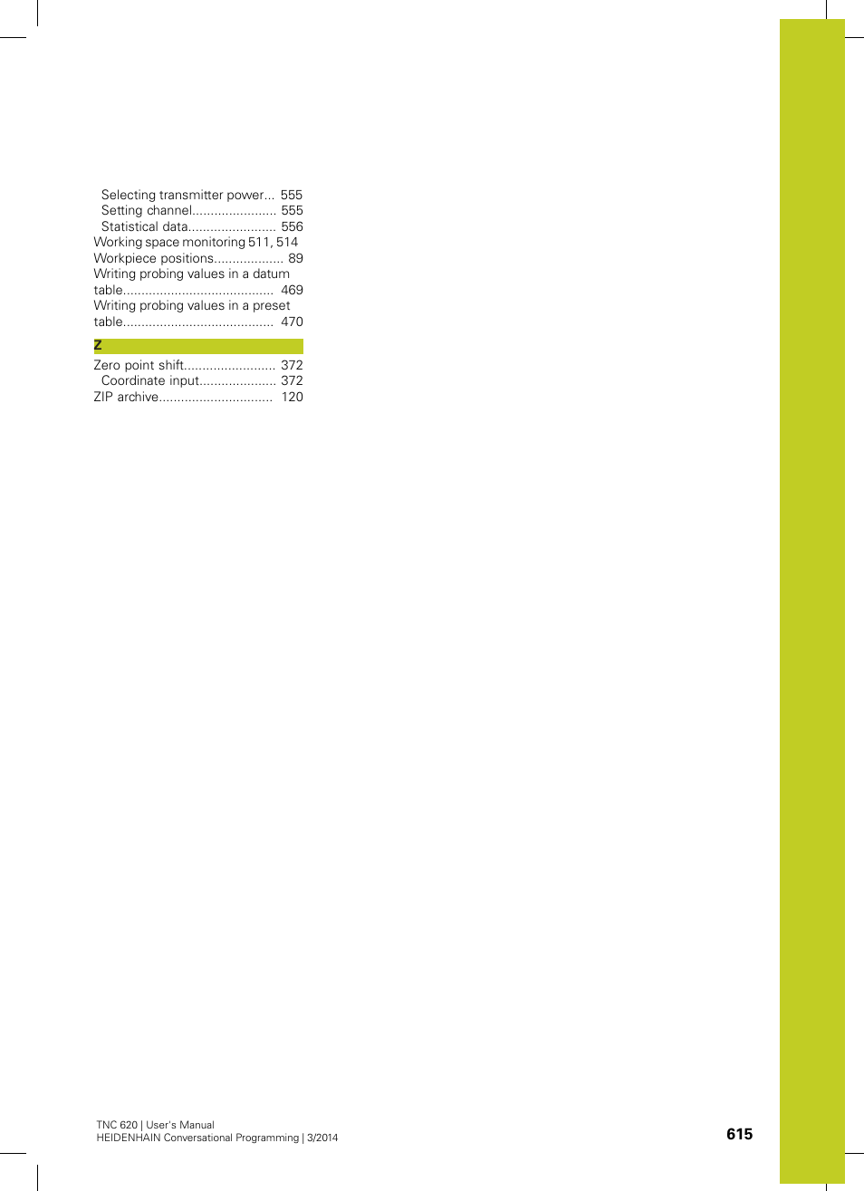 HEIDENHAIN TNC 620 (81760x-01) User Manual | Page 615 / 616