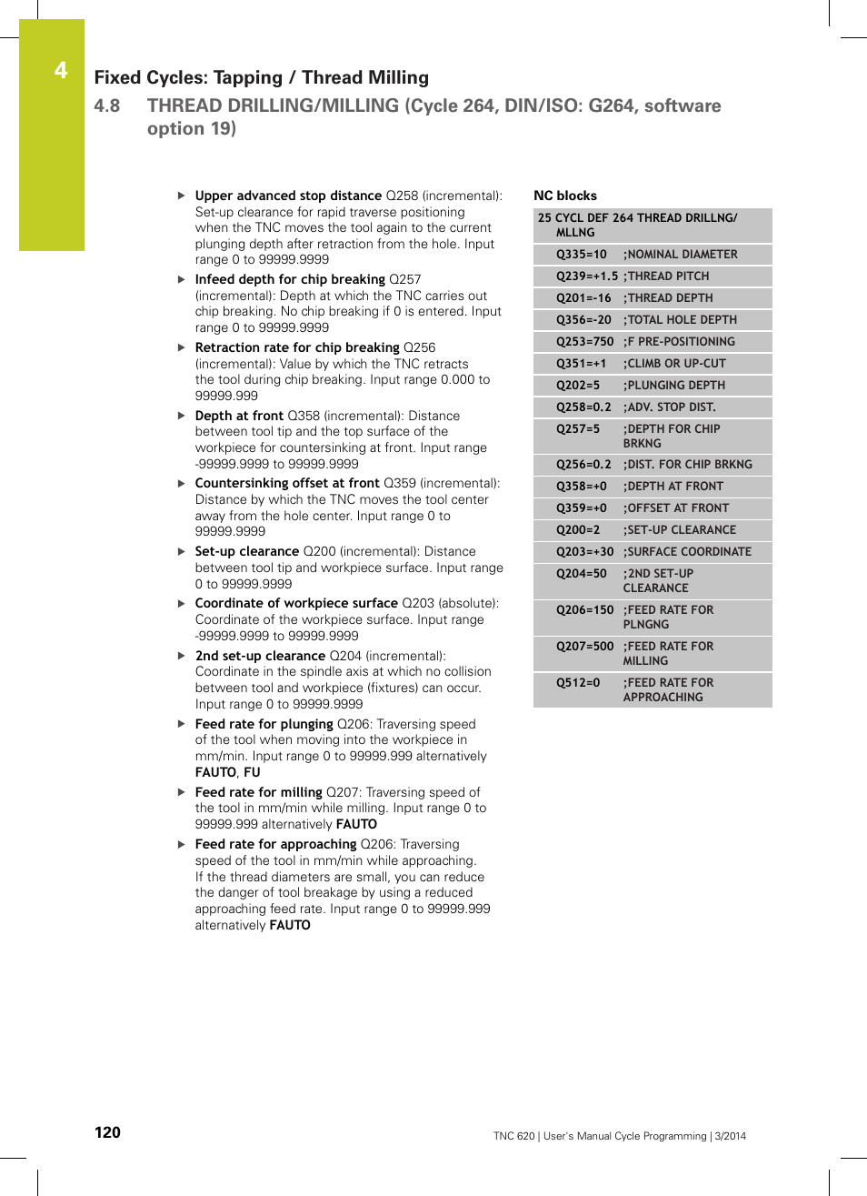 HEIDENHAIN TNC 620 (81760x-01) Cycle programming User Manual | Page 120 / 488